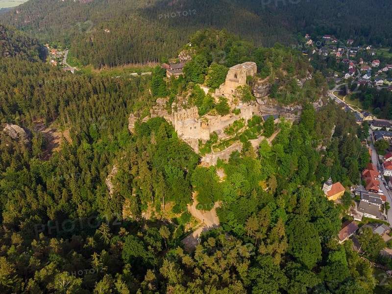 Oybin Castle and Monastery Ruins in the Zittau Mountains