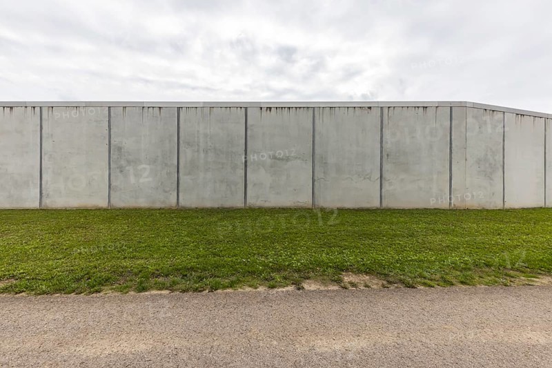 Stammheim Prison, JVA, exterior view of the maximum security prison with prison wall, Stuttgart, Baden-Württemberg, Germany, Europe