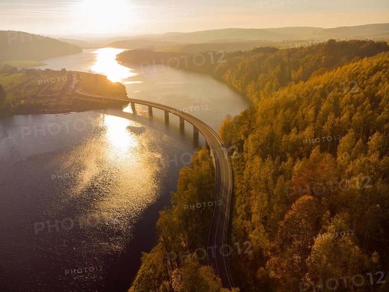 The Rauschenbach Dam is a dam in the Free State of Saxony. The dammed waters are the Flöha and the Wernsbach. It was built from 1960 to 1968 in the upper Flöha valley near Cämmerswalde for drinking water supply. New bridge built 2002-2004