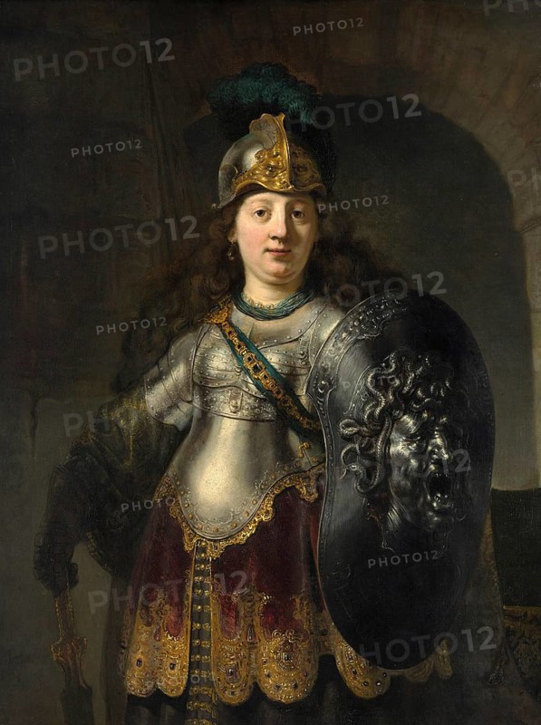 Bellona, Painting by Rembrandt van Rijn (1606) (1669), Historic, digitally enhanced reproduction of an original from the period