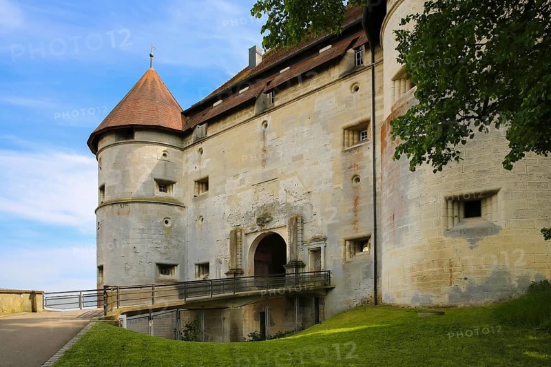 North Gate, Hellenstein Castle, historic building, fortification, castle complex, residence, spur complex, bridge, Heidenheim an der Brenz, Baden-Württemberg, Germany, Europe