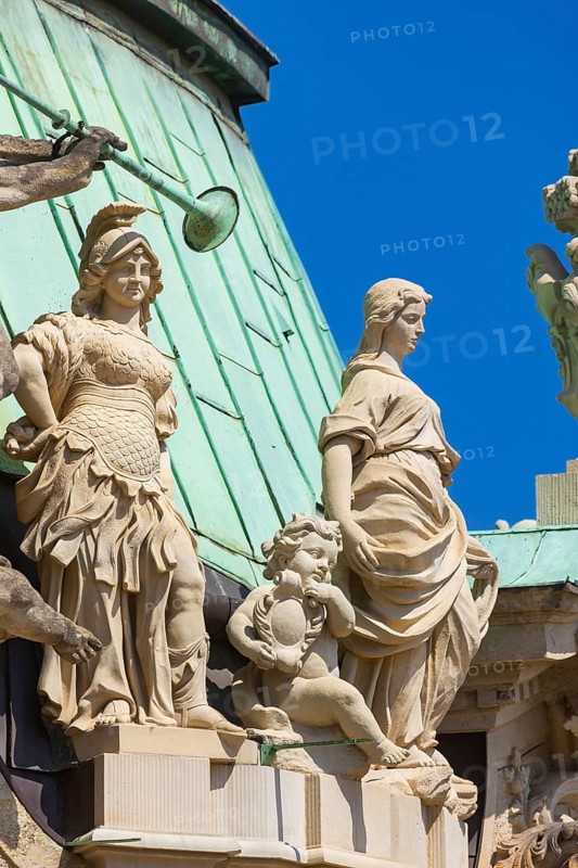 Dresden Zwinger Wall Pavilion with Sculptures and the Hercules
