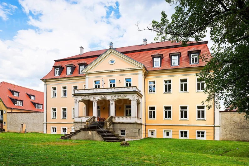 Ammelshain Castle in Naunhof, the stately manor was built in 1723 as a castle-like Baroque building