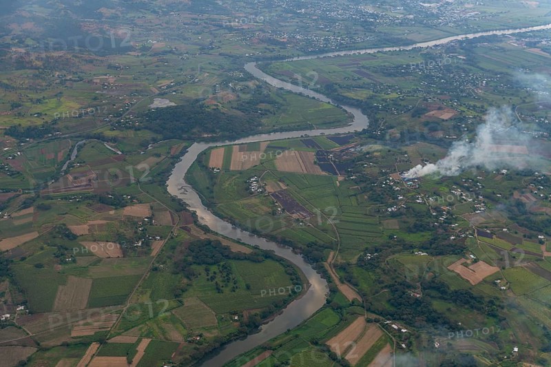 Aerial of Viti Levu, Fiji, South Pacific, Oceania