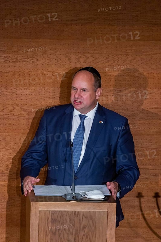 Ceremony 20 Years of the Consecration of the New Synagogue Dresden Dresden's Mayor Dirk Hilbert at the State Capital's Ceremonial Address