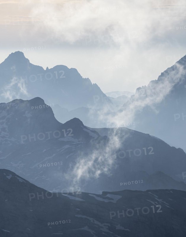 Dramatic mountain landscape, view from Hochkönig, Salzburger Land, Austria, Europe