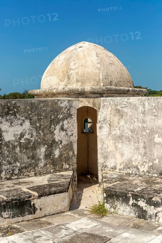 Fortifications Spanish military architecture of city walls, Campeche city, Campeche State, Mexico, Central America