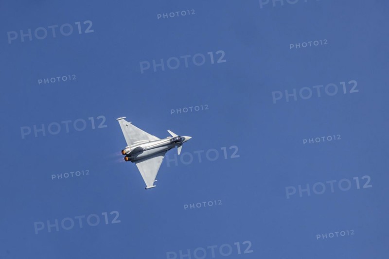 Eurofighter Typhoon, flight demonstration during the International Aerospace Exhibition, ILA Berlin Air Show, Schönefeld, Brandenburg, Germany, Europe