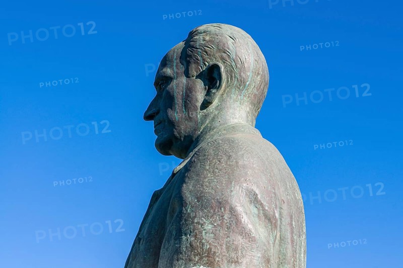 Statue of a man. San Felipe. Vulcano Fogo. Fogo. Cabo Verde. Africa