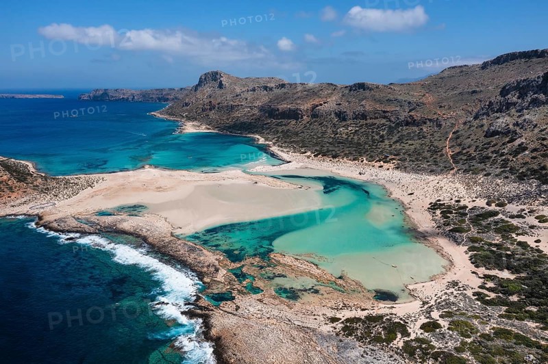 Balos Beach and Bay, Gramvousa Peninsula, Crete, Greece, Gramvousa, Crete, Greece, Europe
