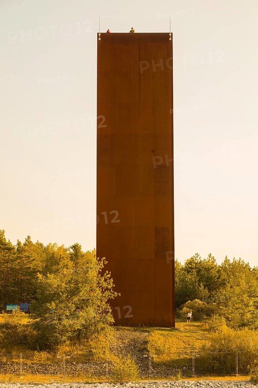 The Rusty Nail, a 30m high observation tower on the Sorno Canal, built of Corten steel. The name originated because the tower is covered with a reddish-brown patina