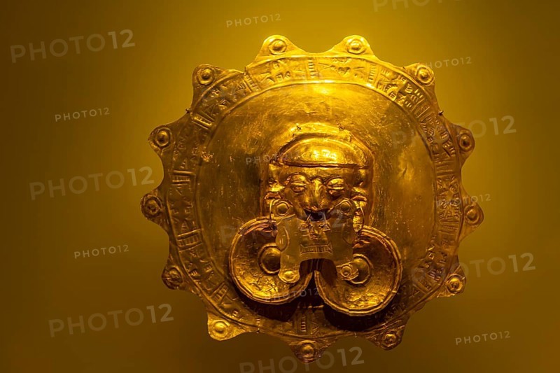 Artefacts in the gold museum, Bogota, Colombia, South America