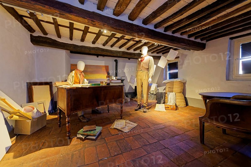 Re-enactment of the scene from the opera La Bohème and from the life of the composer Giacomo Puccini, Birthplace, Casa Natale di Giacomo Puccini, Lucca, Tuscany, Italy, Europe