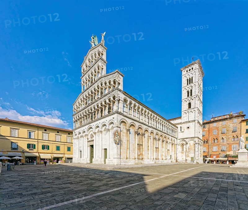 Church, Chiesa di San Michele in Foro, Romanesque, Piazza San Michele, Lucca, Tuscany, Italy, Europe