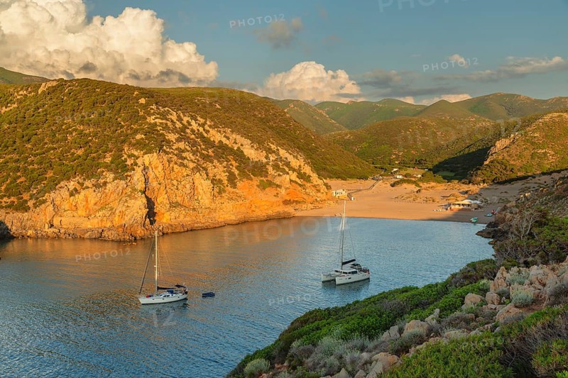 Domestica beach, Buggeru, Costa Verde, Sulcis Iglesiente, Sardinia, Italy, Buggerru, Sardinia, Italy, Europe