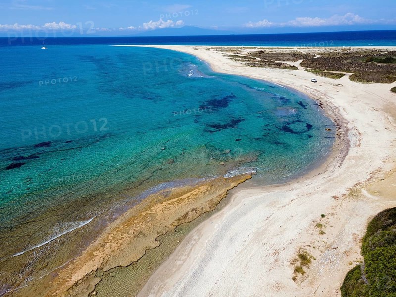 Aerial view, Cape Possidi, Kassandra, Chalkidiki, Greece, Europe