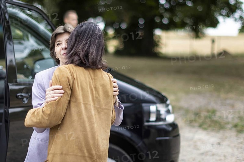 Annalena Bärbock (Bündnis 90 Die Grünen), Federal Minister of Foreign Affairs, and Catherine Colonna, Minister of Foreign Affairs of France, photographed on their way to a joint appointment as part of their trip to Germany, Steinfeld, 21.07.2023., Steinfeld, Germany, Europe