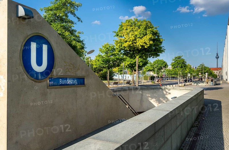 Exit at the U train station Bundestag, Berlin, Germany, Europe