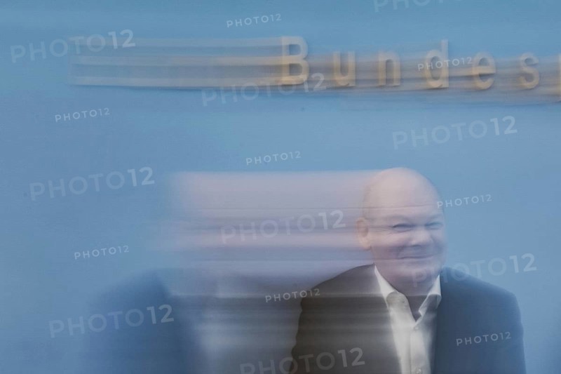 Olaf Scholz (SPD), Federal Chancellor, recorded at a federal press conference on current domestic and foreign policy issues Berlin, 14.07.2023., Berlin, Germany, Europe
