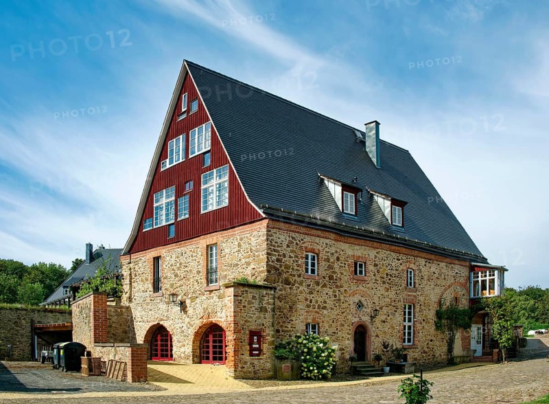 Historic castle complex Schlosshof Döben near Grimma, Saxony, Germany, Europe