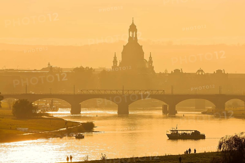 Dresden silhouette View from the Waldschlösschen to Dresden's historic city centre