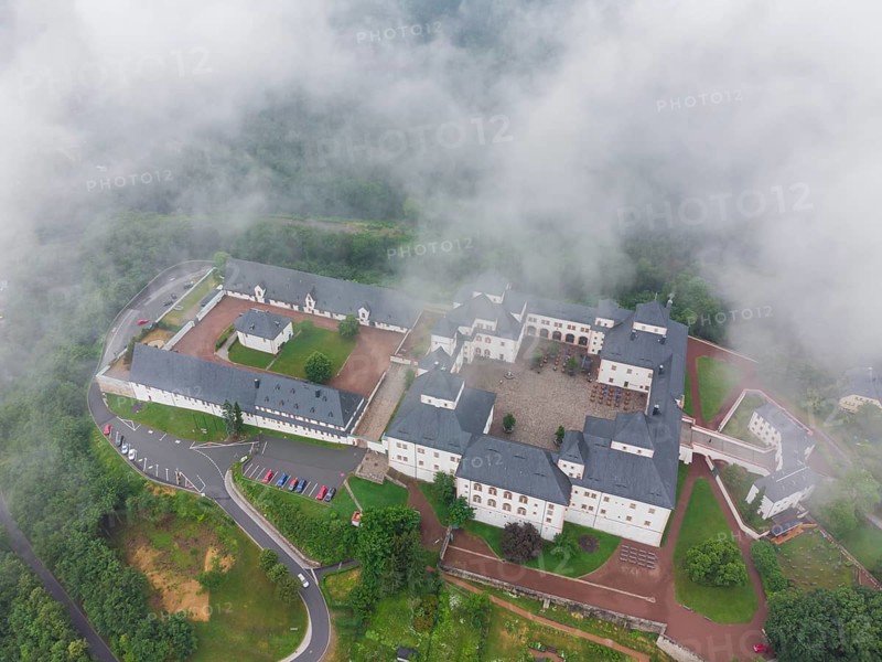 Augustusburg in fog and rain