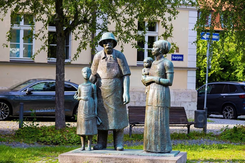 MEMORIAL TO ALBERT SCHWEITZER, 1875-1965, SCULPTOR GERHARD GEYER at the Memorial to Albert Schweizer