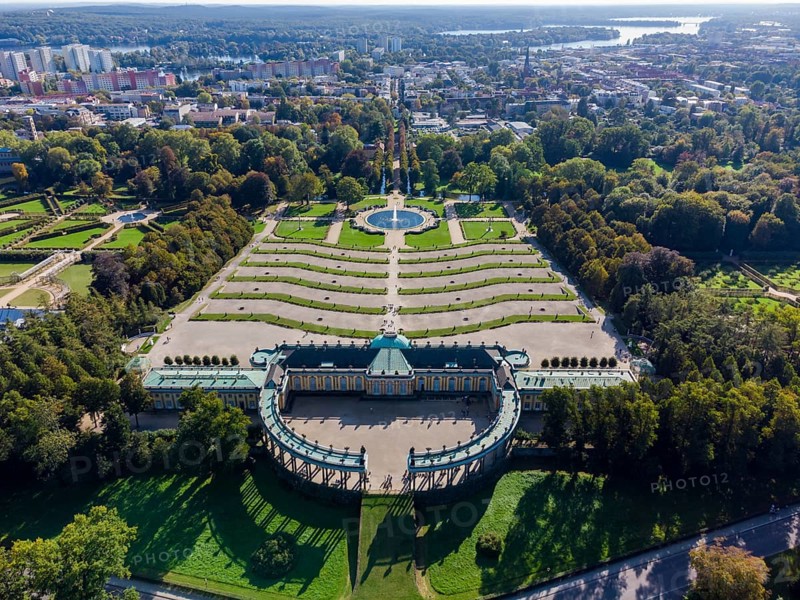Sanssouci Palace, Royal Summer Palace with 18th century furniture and famous vineyard terraces