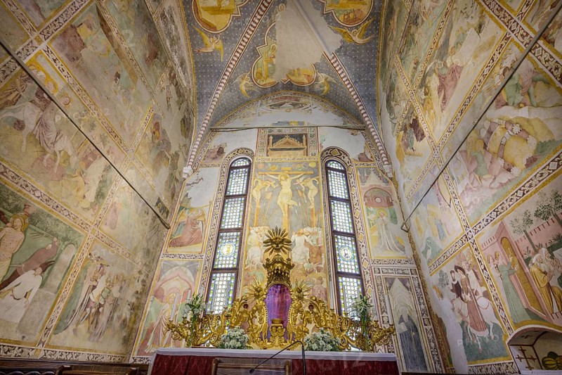 14th century fresco cycle in the choir, Cathedral of Santa Maria Maggiore, Spilimbergo, Province of Pordenone, Italy, Europe
