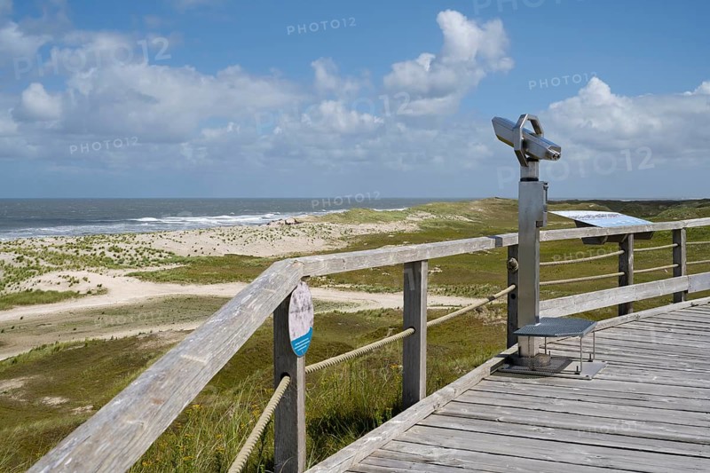 Viewpoint at the viewing dune, view of the North Sea, Lower Saxony Wadden Sea National Park, Norderney, East Frisian Island, East Frisia, Lower Saxony, Germany, Europe