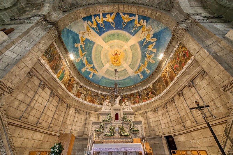 Sanctuary of the Sacred Heart of Jesus, Santa Lucia Church, Interior view, Viana do Castelo, Minho, Portugal, Europe