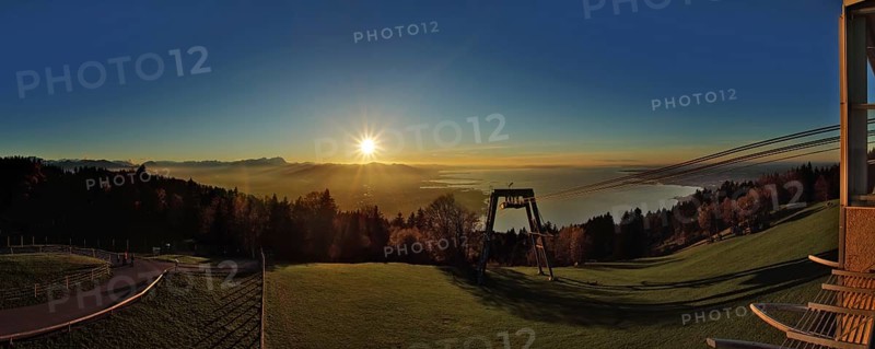 Lake Constance panorama at sunset from the Pfänder