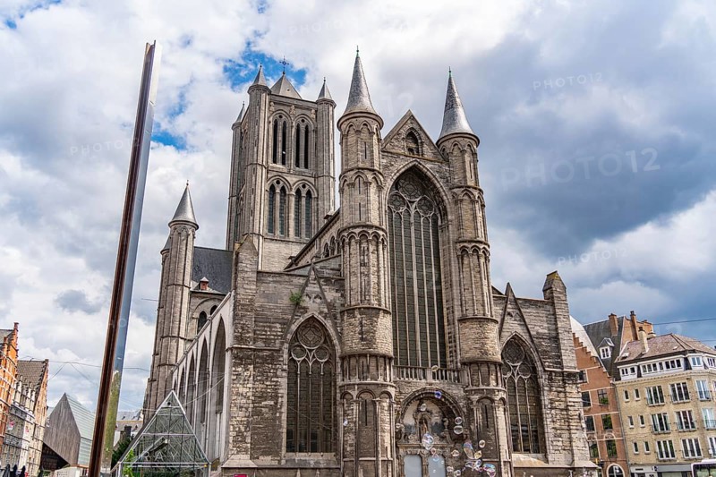 Saint Nicholas Church, a Gothic style church in Ghent, Belgium, Europe