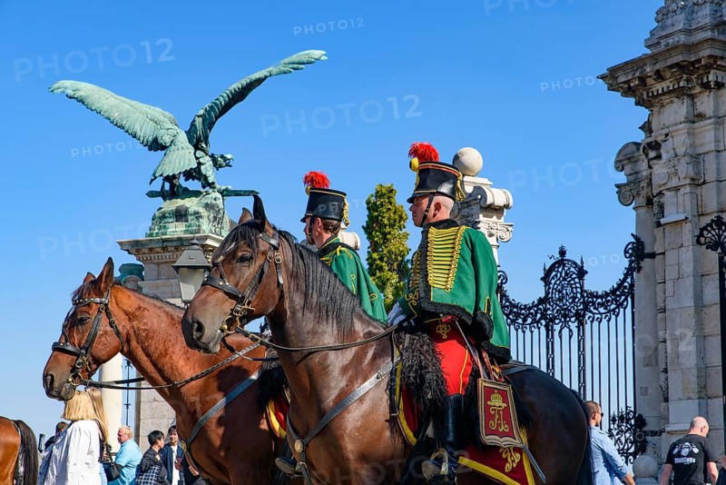 Hungarian Royal Horse Guards at Budapest Castle, Hungary, Europe
