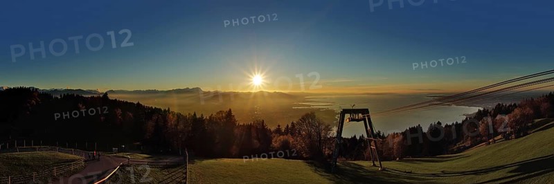 Lake Constance panorama at sunset from the Pfänder