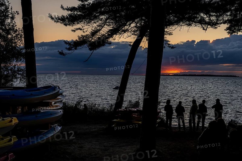 Sunset at the Salzhaff Baltic Sea
