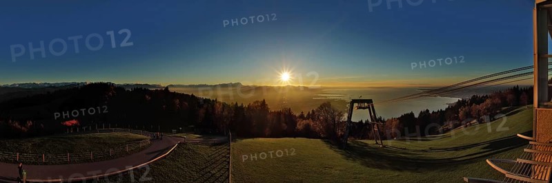 Lake Constance panorama at sunset from the Pfänder
