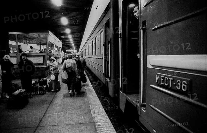 Germany, Berlin, 8 November 1990, trains from the Soviet Union arrive at Lichtenberg station, Europe