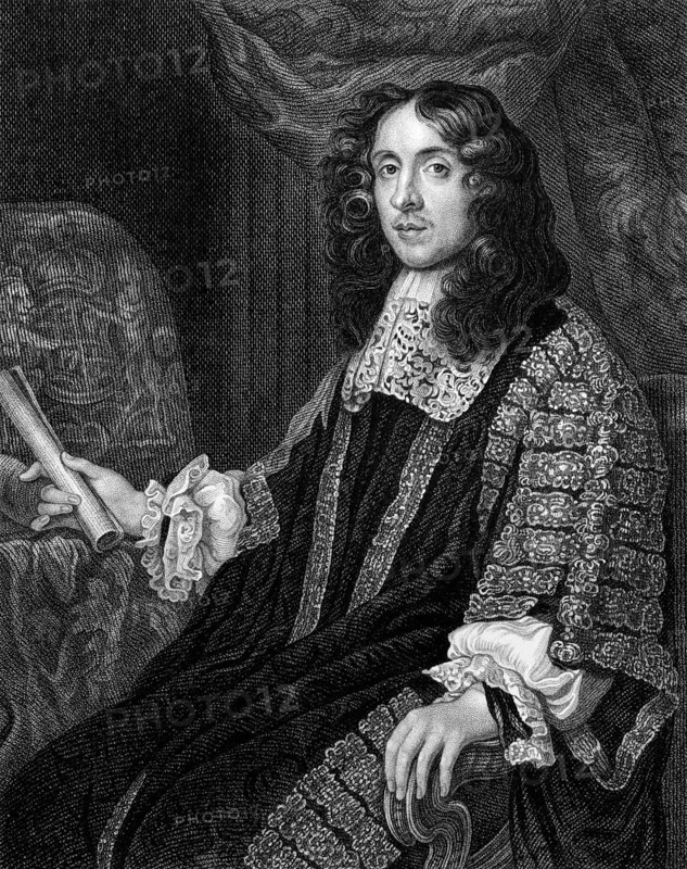 Heneage Finch, 1st Earl of Nottingham (1621-1682) on engraving from 1830. Engraved by S.Freeman and published in Portraits of Illustrious Personages of Great Britain, UK, 1830