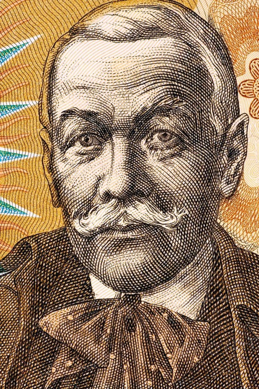 Pavol Orszagh Hviezdoslav (1849-1921) on 10 Korun 1986 Banknote from Czechoslovakia. Slovak poet, dramatist and translator