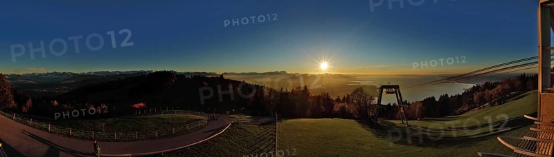 Lake Constance panorama at sunset from the Pfänder