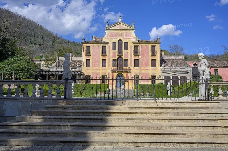 Sonnet staircase of Villa Barbarigo, Valsanzibio, Galzignano Terme, Province of Padua, Italy, Europe