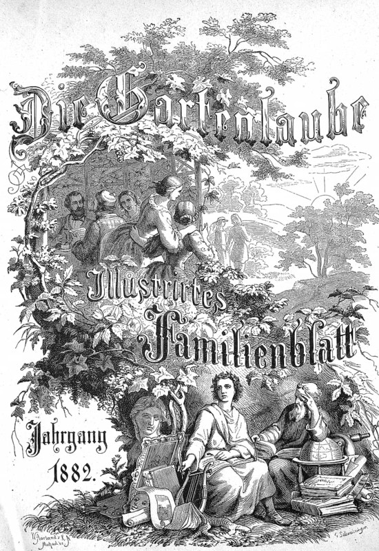Title page of the Gartenlaube 1882, a forerunner of modern illustrated magazines, Historical, digitally restored reproduction from a 19th century original, around 1890, Record date not stated