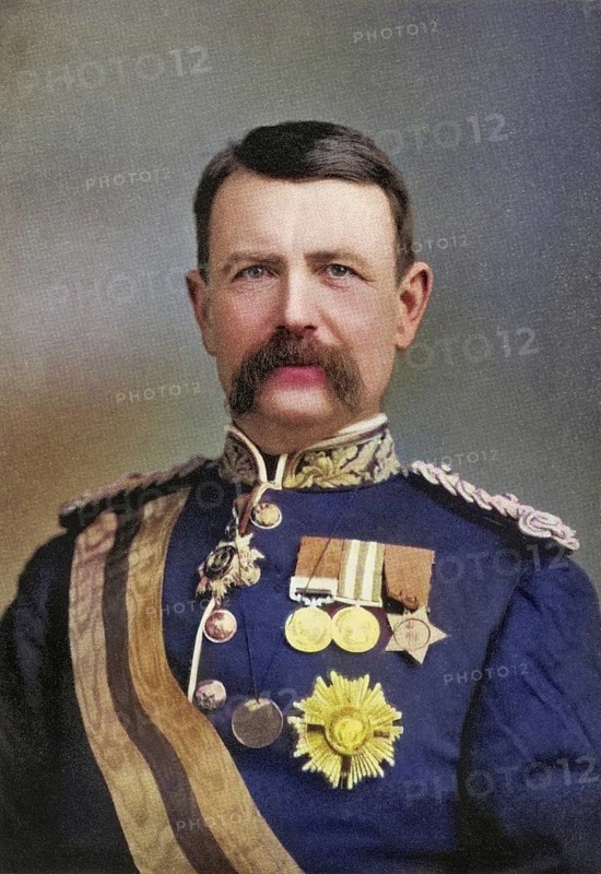 General Sir Charles Warren, 1840 to 1927, officer in the British Royal Engineers and later Commissioner of the London Metropolitan Police. From the book South Africa and the Transvaal War by Louis Creswicke, published 1900, Historical, digitally restored reproduction from a 19th century original, Record date not stated