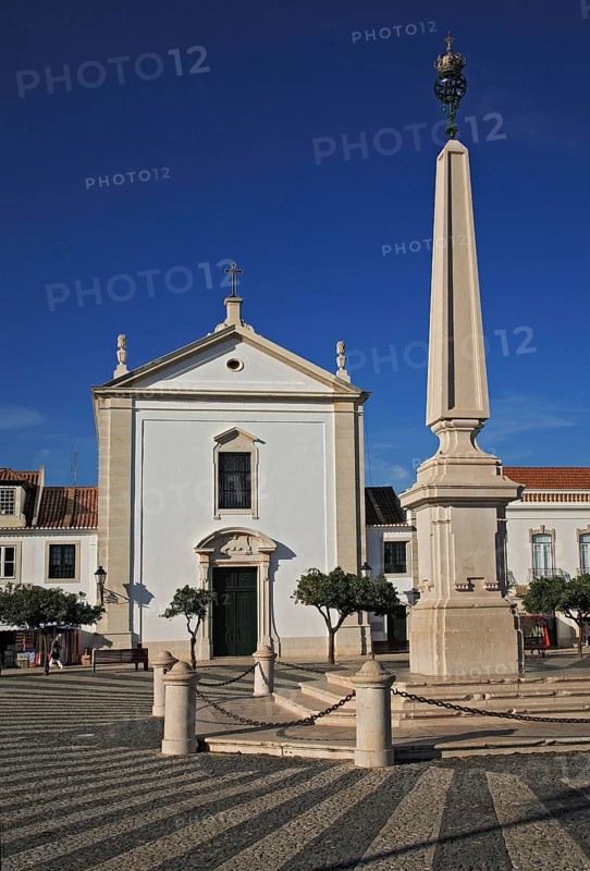 Praca do Marques de Pombal square in Vila Real de Santo Antonio, Algarve, Portugal, Europe