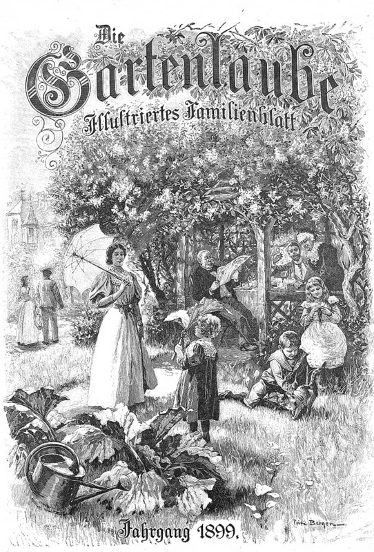 Title page of the Gartenlaube 1899, a forerunner of modern illustrated magazines, Historical, digitally restored reproduction from a 19th century original, around 1890, Record date not stated
