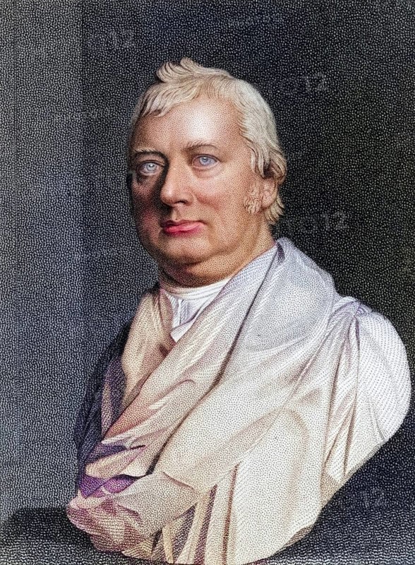 Charles Burney (1726-1814), English musicologist, born in Shrewsbury, Shropshire. Studied in London with Dr Arne. Travelled Europe in 1770-1772 and collected material for his General History of Music (1776-1789), father of the novelist and diarist Fanny (Frances) Burney, Madame D'Arblay. Copper engraving from The European Magazine (London, 1819), Historical, digitally restored reproduction from a 19th century original, Record date not stated