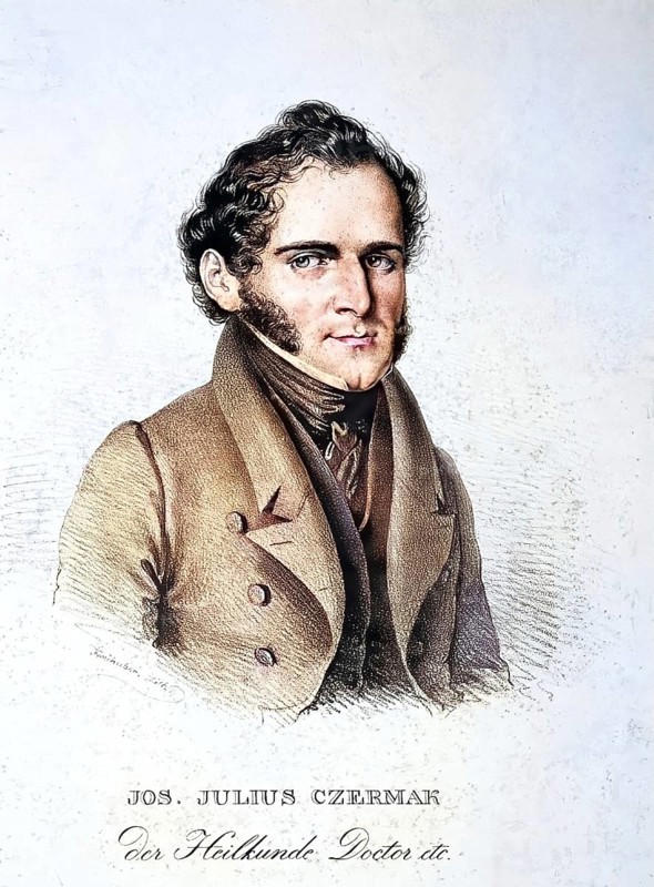 Joseph Julius Czermak (* 2 June 1799 in Prague, † 14 March 1851 in Vienna) was an Austrian physician, physiologist and anatomist, Historical, digitally restored reproduction from a 19th century original, Record date not stated