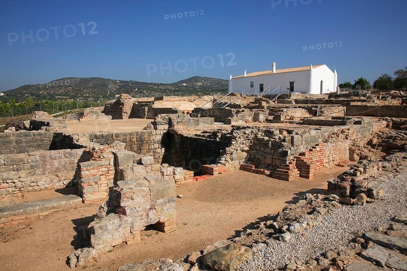 Roman ruins of Milreu, near Estoi, Algarve, Portugal, Europe