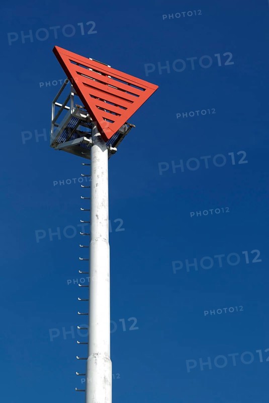 Beacon at the marina in Heiligenhafen, Schleswig-Holstein, Germany, Europe